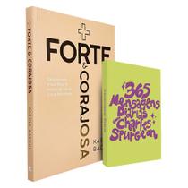 Kit Mais Forte e Corajosa + Devocional 365 Mensagens Diárias Charles Spurgeon Lettering