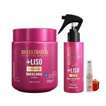 Kit Mais liso 1 Máscara 500ml 1 Spray 100ml + Presente Lourre 15ml Kit Mais liso 1 Máscara 500ml 1 Spray 100ml + Presente Lourre 15ml