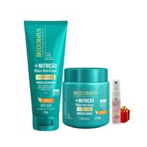 Kit Mais Nutrição 1 Máscara 250g 1 Finalizador 200g + Presente Lourre 15ml Kit Mais Nutrição 1 Máscara 250g 1 Finalizador 200g + Presente Lourre 15ml
