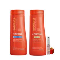Kit Mais Proteção Shampoo + Condicionador 250mL Bio Extratus + Presente Lourre 15ml