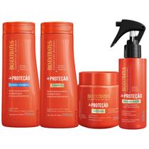 Kit Mais Proteção Shampoo + Condicionador + Máscara 250mL + Finalizador Spray Bio Extratus Kit Mais Proteção Shampoo + Condicionador + Máscara 250mL + Finalizador Spray Bio Extratus