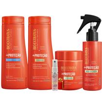 Kit Mais Proteção Shampoo + Condicionador + Máscara 250mL + Finalizador Spray Bio Extratus + Presente Lourre 15ml Kit Mais Proteção Shampoo + Condicionador + Máscara 250mL + Finalizador Spray Bio Extratus + Presente Lourre 15ml
