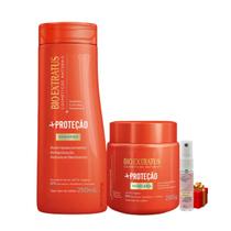 Kit Mais Proteção Shampoo + Máscara 250mL Bio Extratus + Presente Lourre 15ml