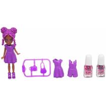 Kit Make BRINQ Boneca + 2 Esmaltes 8 Peças Mini Friends