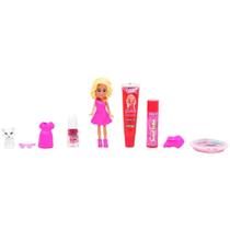 Kit Make BRINQ Boneca + 8 Surpresas Maquiagem e Diversão Infantil