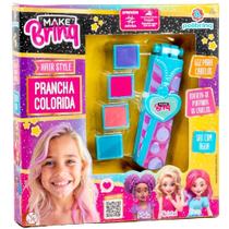 Kit Make BRINQ Prancha Colorida Infantil com Mechas Divertidas