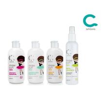 Kit Make Curl Kids Amavia Shampoo Creme Infantil Hidratação