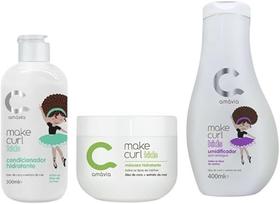 Kit make curl kids condicionador + máscara + umidificador