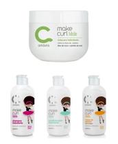 Kit Make Curl Kids (Shampoo, Condicionador, Creme de Pentear, Máscara Capilar) Amávia