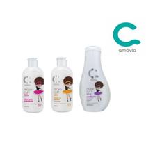 Kit Make Curl Kids Shampoo Creme Pentear Hidratação Infantil - Amavia