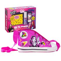Kit Make E Bolsa Tênis Emilly Vick Dos Rosa Infantil