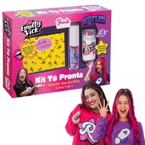 Kit Make Emilly Vick E Katlen Delineador Rosa E Stick 3 Em 1 - Brink Model