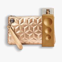 Kit Make me Fever Gold Fragrância e Clutch Trend Dourada Kit Make me Fever Gold Fragrância e Clutch Trend Dourada