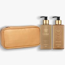 Kit Make me Fever Gold Sabonete Líquido com Hidratante e Nécessaire