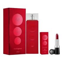 Kit Make Me Fever Rouge Mahogany Perfume 100ml Batom 3,6g