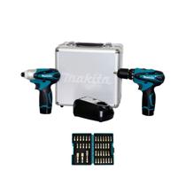 Kit Makita 12V Parafusadeira/Furadeira + Jogo de Bits/Pontas 25mm 40 Peças Impact Gold Makita B-69543