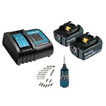 Kit Makita 2 Baterias 5.0Ah 18V + Carreg Biv + Jg 18 Bits