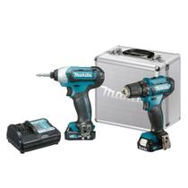 Kit Makita CLX224SAX Furadeira DF333D Impacto TD110D 2 Baterias Carregador e Maleta Profissional Kit Makita CLX224SAX Furadeira DF333D Impacto TD110D 2 Baterias Carregador e Maleta Profissional