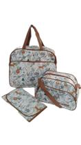 Kit Mala Bolsas Maternidade P Trocador Safari Lilian Baby Kit Mala Bolsas Maternidade P Trocador Safari Lilian Baby
