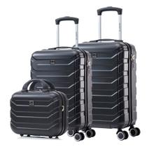 Kit Mala Bordo 3 Peças com Frasqueira + 10kg + 8kg ANAC