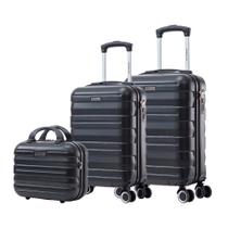 Kit Mala Bordo 3 Peças com Frasqueira + 10kg + 8kg ANAC