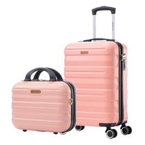 Kit Mala Bordo Bagagem de Mão Avião Viagem Frasqueira ABS
