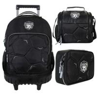 Kit Mala com Rodas Alças 17 College Soccer FUTEBOL + Lancheira + Estojo XERYUS