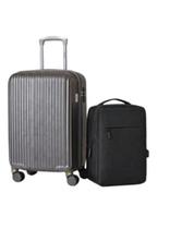 Kit Mala de Bordo 10 kg Abs 4 Rodas Dermond Mônaco Mochila Executiva para Notebook Preta Kit Mala de Bordo 10 kg Abs 4 Rodas Dermond Mônaco Mochila Executiva para Notebook Preta