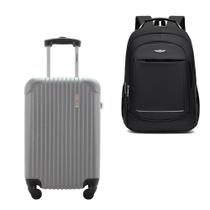 Kit Mala de Bordo 10kg Viagem Rígida Rodas 360º ABS Cadeado Segredo Gladiador A2MB com Mochila Executiva Notebook 102 Kit Mala de Bordo 10kg Viagem Rígida Rodas 360º ABS Cadeado Segredo Gladiador A2MB com Mochila Executiva Notebook 102