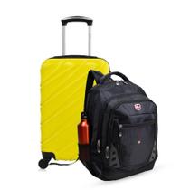 Kit mala de bordo amarela Havana + Mochila Fuji Swiss Move