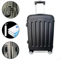 Kit Mala De Bordo Pequena 10kg Rígida Avião com Saco A Vácuo