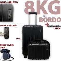 Kit Mala de Bordo Pequena Com Frasqueira Conjunto Mala De Viagem 8Kg menor preco