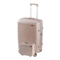Kit Mala De Bordo Polipropileno Expansiva Zíper Antifurto Rodas 360 Cadeado Tsa + Frasqueira