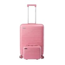 Kit Mala De Bordo Polipropileno Expansiva Zíper Antifurto Rodas 360 Cadeado Tsa + Frasqueira
