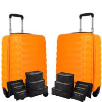 Kit Mala de Viagem 10kg 2 Malas de Viajem Pequenas Vai a Bordo Espaçosa Original Sestini com Garantia Vitalícia e 2 Kits Organizadores Kit Mala de Viagem 10kg 2 Malas de Viajem Pequenas Vai a Bordo Espaçosa Original Sestini com Garantia Vitalícia e 2 Kits Organizadores