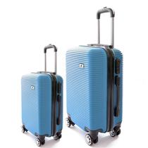 Kit Mala de Viagem 2 Peças Bordo e Grande - C/ 4 Rodinhas 360º