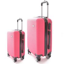 Kit Mala de Viagem 2 Peças Bordo e Grande - C/ 4 Rodinhas 360º Kit Mala de Viagem 2 Peças Bordo e Grande - C/ 4 Rodinhas 360º