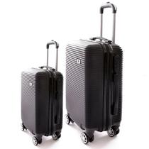 Kit Mala de Viagem 2 Peças Bordo e M - C/ 4 Rodinhas 360º
