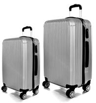 Kit Mala de Viagem 2 Peças Bordo e M - C/ 4 Rodinhas 360º Kit Mala de Viagem 2 Peças Bordo e M - C/ 4 Rodinhas 360º