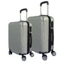 Kit Mala de Viagem 2 Peças Bordo e M - C/ 4 Rodinhas 360º Kit Mala de Viagem 2 Peças Bordo e M - C/ 4 Rodinhas 360º