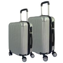 Kit Mala de Viagem 2 Peças Bordo e M - C/ 4 Rodinhas 360º Kit Mala de Viagem 2 Peças Bordo e M - C/ 4 Rodinhas 360º