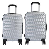 Kit Mala de Viagem 2 Peças Bordo e M - C/ 4 Rodinhas 360º Rosa Ouro