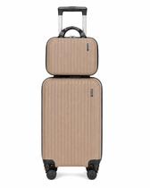 Kit Mala de Viagem 20" + Frasqueira Polipropileno World Bags Resistente Rodinhas 360 Bordo Kit Mala de Viagem 20" + Frasqueira Polipropileno World Bags Resistente Rodinhas 360 Bordo