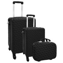 Kit Mala de Viagem 3 Peças Preta Winth BPM75013K Kit Mala de Viagem 3 Peças Preta Winth BPM75013K