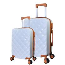 Kit Mala de Viagem ABS/PC - 2 Peças (Bordo + Grande) com Rodas 360º