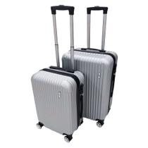 Kit Mala De Viagem Atlas 2 Peças Prata