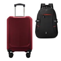 Kit Mala de Viagem Bordo 10kg ABS Rígida Rodas 360º Duplas Cadeado Segredo Gladiador A6MB com Mochila Executiva Notebook Kit Mala de Viagem Bordo 10kg ABS Rígida Rodas 360º Duplas Cadeado Segredo Gladiador A6MB com Mochila Executiva Notebook
