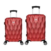 KIT MALA DE VIAGEM BORDO PEQUENA E MÉDIA EM ABS C/ RODINHAS 360º - EAGLE - AS83