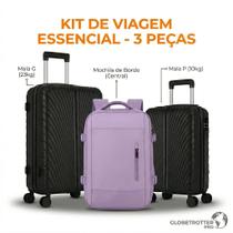 Kit Mala de Viagem Despacho e Bordo 23kg e 20 kg mais Mochila de Bordo