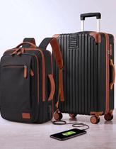 KIT Mala de Viagem e Mochila Executiva Notebook Expansível - KIT Mala de Viagem e Mochila Executiva Notebook Expansível -